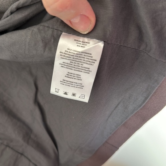 Kut from the Kloth Faux Leather Jacket Grey/Brown Sz Large Women’s EUC - Picture 11 of 12